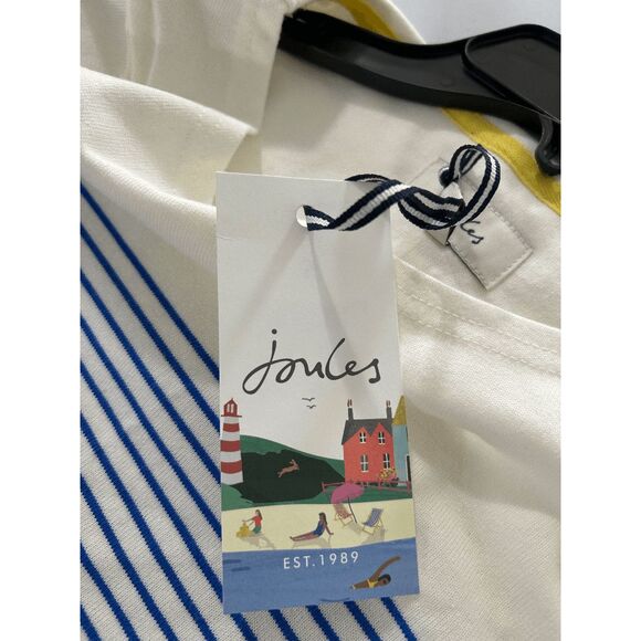 Joules Women's Harbour Embroidered Long Sleeve T-Shirt, Bees Stripe Embroidery 6 - Picture 11 of 12